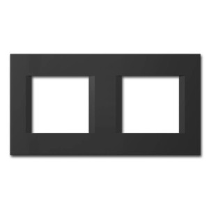 TEM MODUL PLUS 2-Fach UP Rahmen Schwarz Matt Line