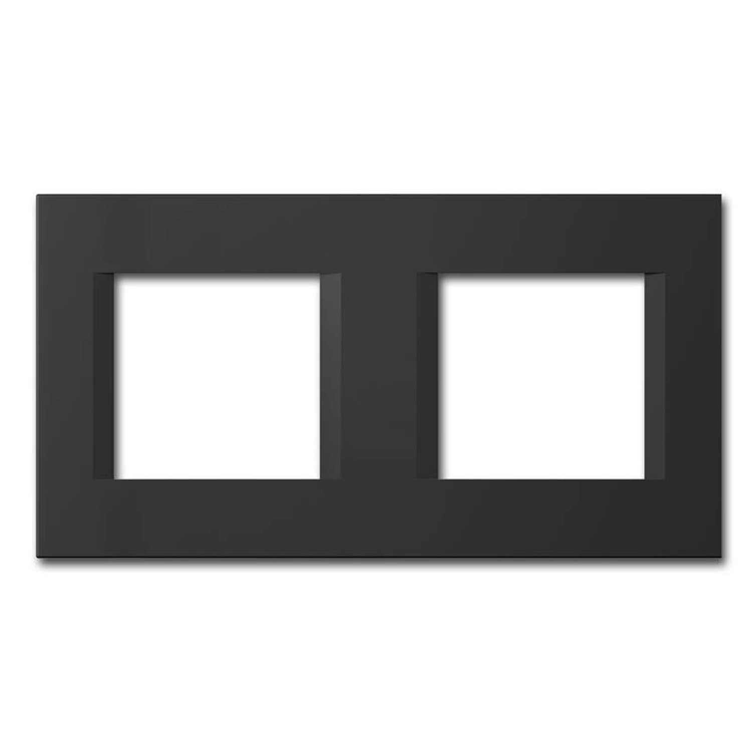 TEM MODUL PLUS 2-Fach UP Rahmen Schwarz Matt Line