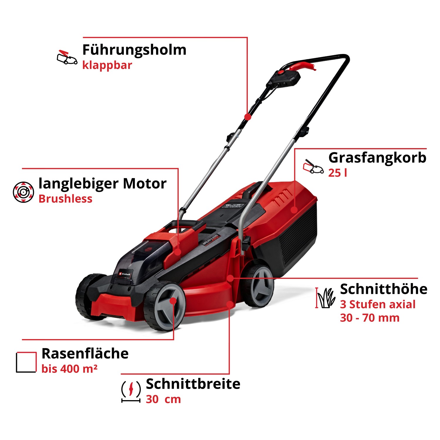 Einhell AkkuRasenmäher GECM 18/30 Li kaufen bei OBI