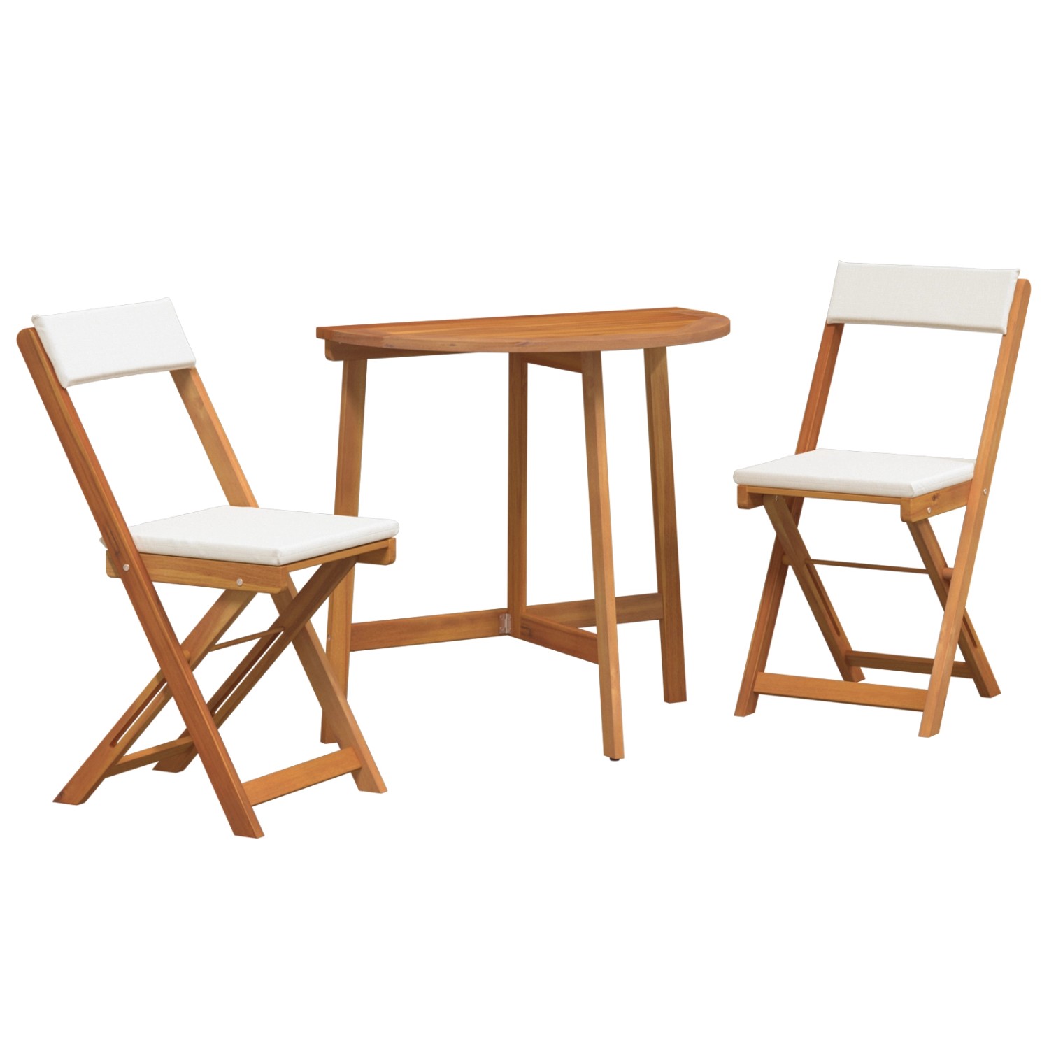 vidaXL 3-Teiliges Falt-Bistro-Set mit Kissen aus Massivem Akazienholz 41055 günstig online kaufen
