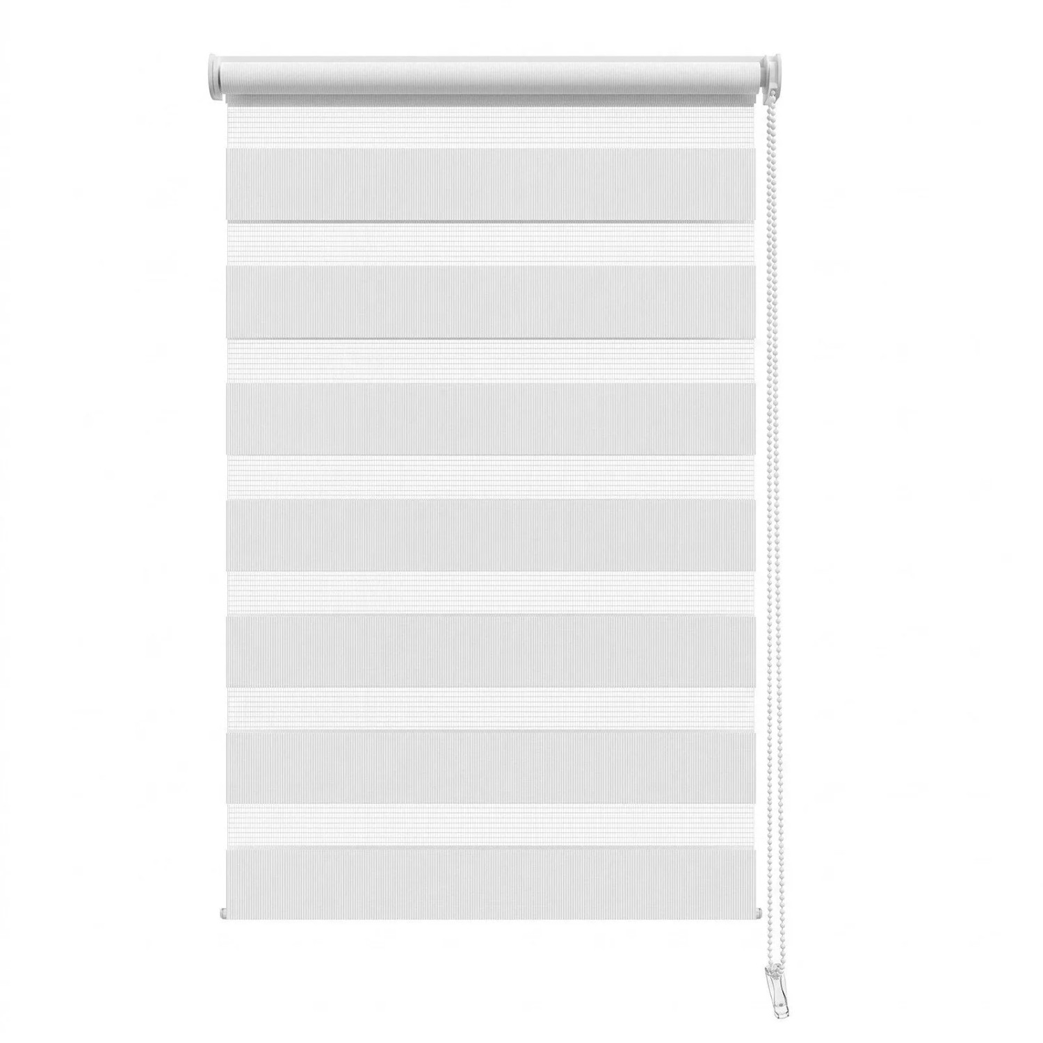 SALCAR Doppelrollo Duo Rollo Klemmfix ohne Bohren für Fenster und Türen Regulierbarer Sichtschutz mit Klemmträger und Seitenzug in Weiß 75x210cm