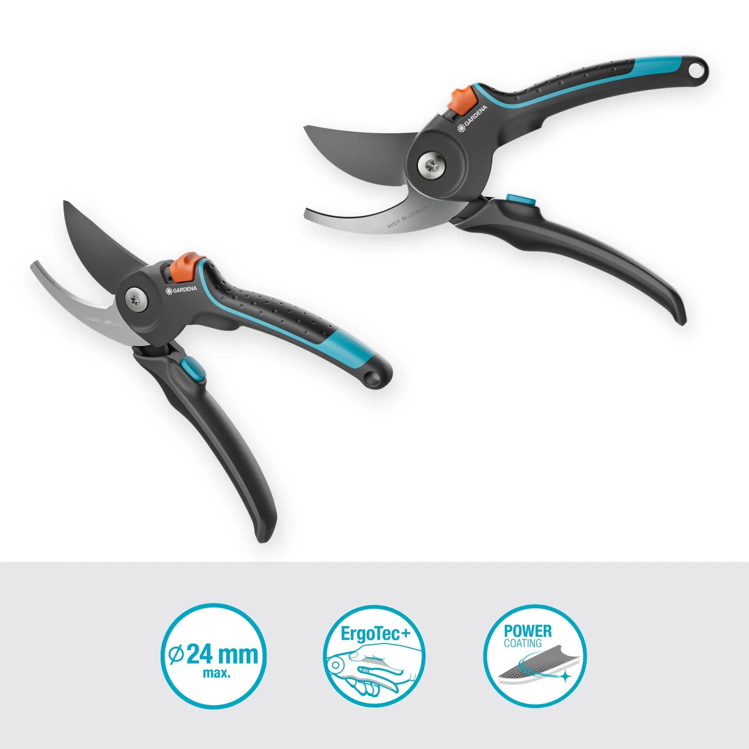 Gardena Gartenschere PremiumCut Pro Flex Bypass, 24 mm Schnittdurchmesser, ergonomischer Griff.