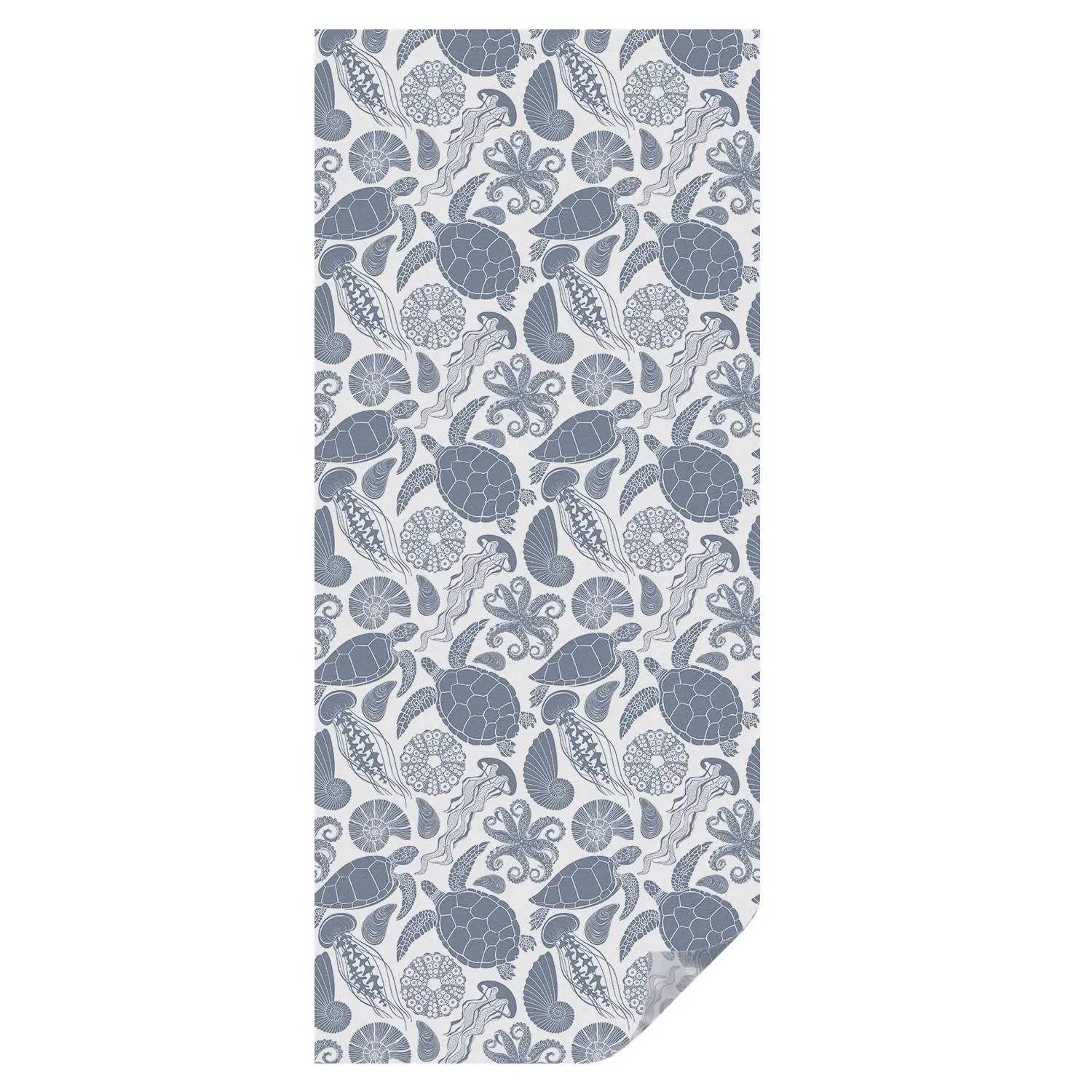 Tulup Fensterfolie Meeresleben Folie für Fenster Sichtschutz 50x116 cm Blau Folie auf Fenster Fensterfolie selbstklebend...