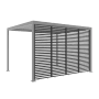 Anthrazitfarbene MWH Lamellenwände (4er-Set) für Pergola, 85cm hoch, als Sichtschutz.