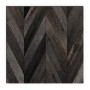 MySpotti Küchenrückwand Celebia, 100x60 cm, dunkelbraunes Holzdesign im Fischgrätmuster.