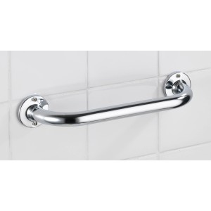 Wenko Badewannengriff Basic, 30 cm, Edelstahl hochglanzpoliert, zur Montage an der Wand.