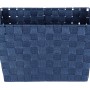Dunkelblauer Wenko Aufbewahrungskorb Adria M aus Polypropylen in Flechtoptik, 35x22x22,5 cm.