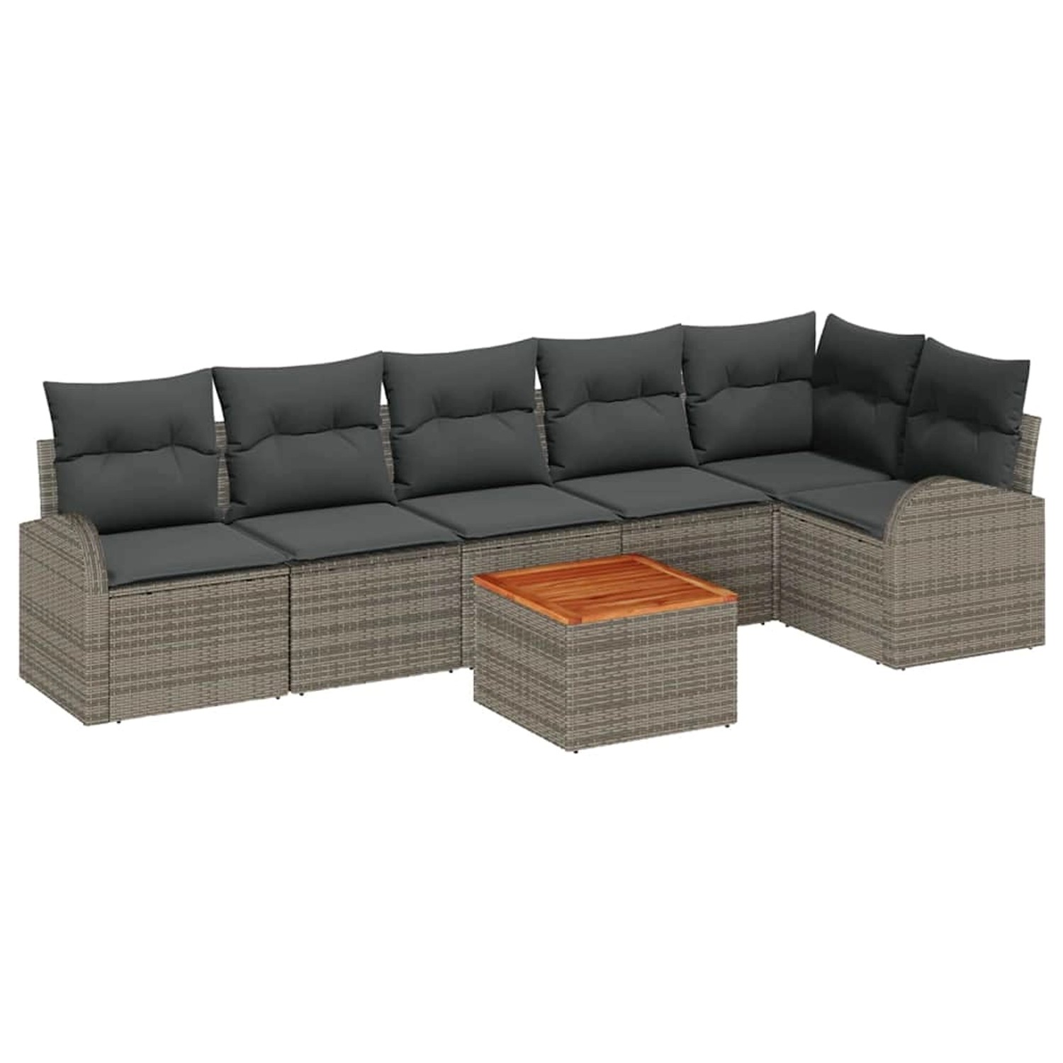 vidaXL Garten-Sofa-Set 7-Tlg Grau 3356256 günstig online kaufen