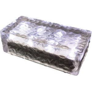 Fuchs Solar Pflasterstein, kaltweiß, 19,6x9,6x6cm. Solarleuchte für Garten und Terrasse.