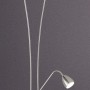 Moderner Trio LED-Deckenfluter, 2-flammig, Nickel matt mit Lesearm. Ideal als Wohnraumleuchte.