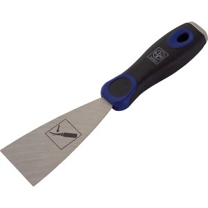 LUX Malerspachtel Flexibel, 5 cm, mit blau-schwarzem Griff. Ideal zum Anbringen von Spachtelmasse.