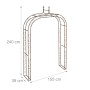 Relaxdays Rosenbogen Stahl Braun mit Spitzen 240 cm x 155 cm x 39 cm 5,5 kg_4