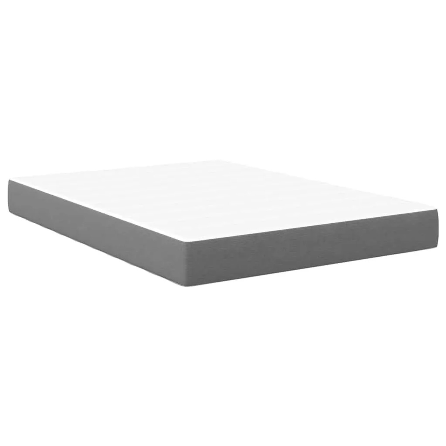 vidaXL Bettmatratze mit Matratze Hellgrau 140 x 200 cm Stoff 42008291