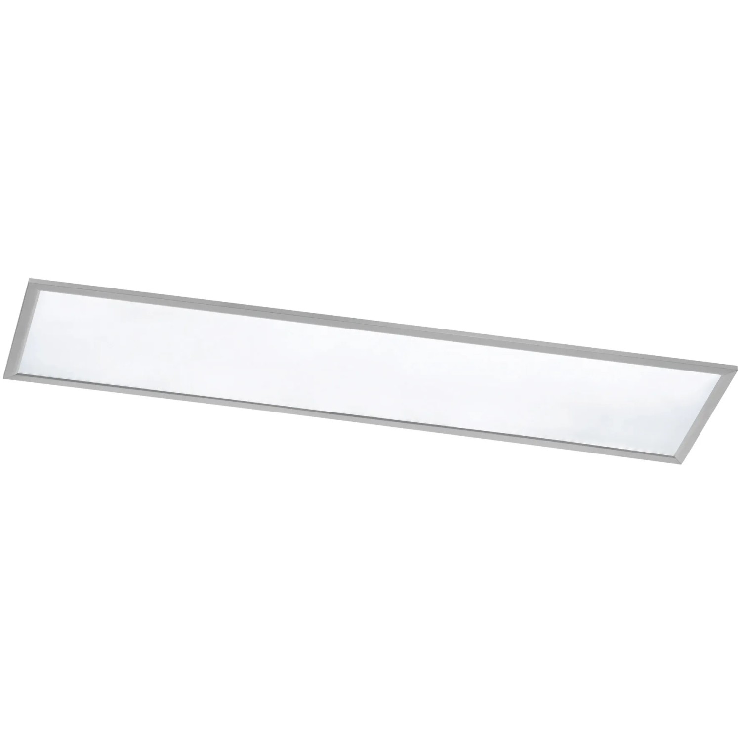 Rechteckige Trio LED-Deckenleuchte Phoenix, Nickel matt, 120x30 cm. Modernes LED-Panel für Innenräume.