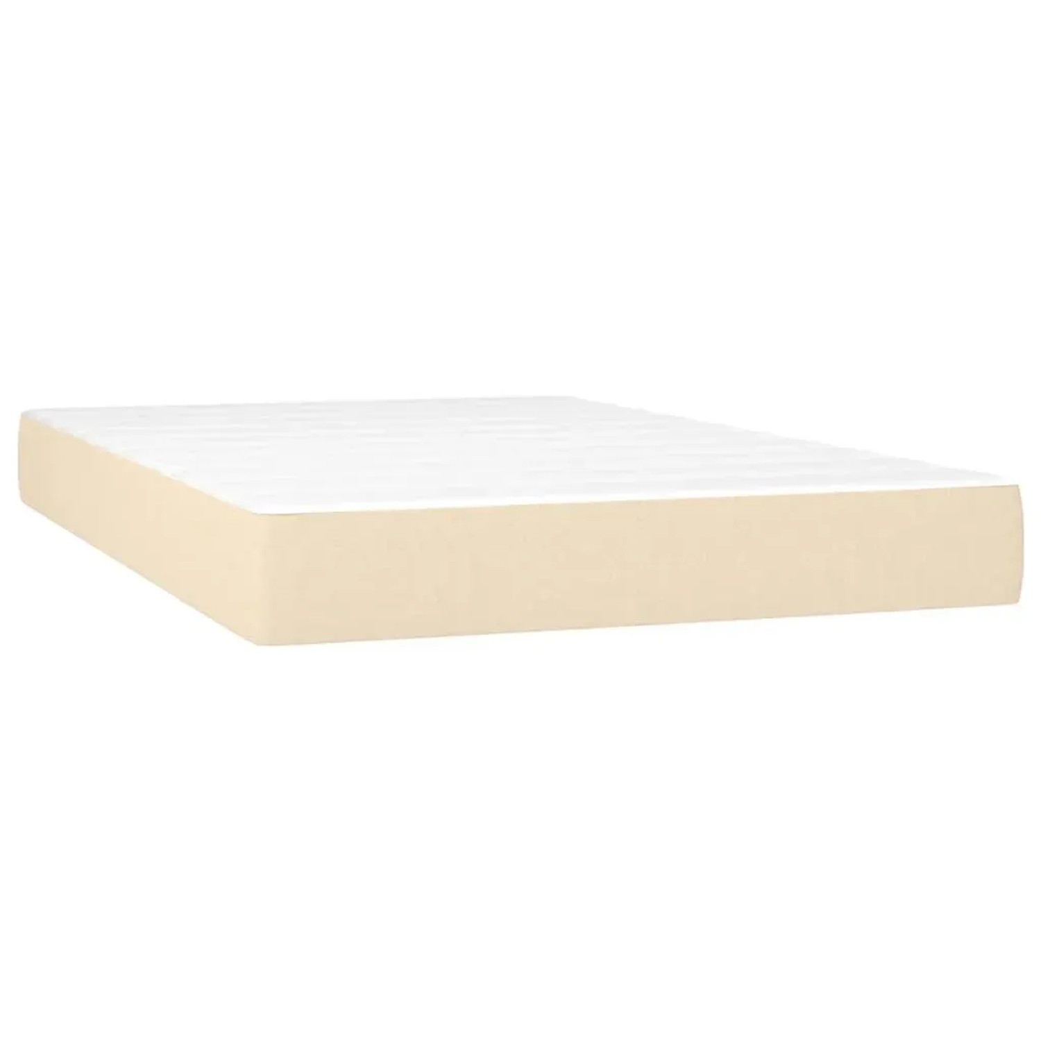 Cremefarbene 120x200 cm Boxspringbett-Matratze von vidaXL aus Stoff.