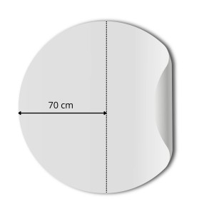ESTAhome runde Tapete Dschungelmuster, selbstklebend, Ø 140cm, zweigeteilt, Detailansicht.
