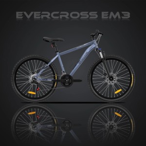 EVERCROSS Mountainbike EM3 Fahrrad 26 Zoll MTB für Damen und Herren Shimano 21 Gang Grau