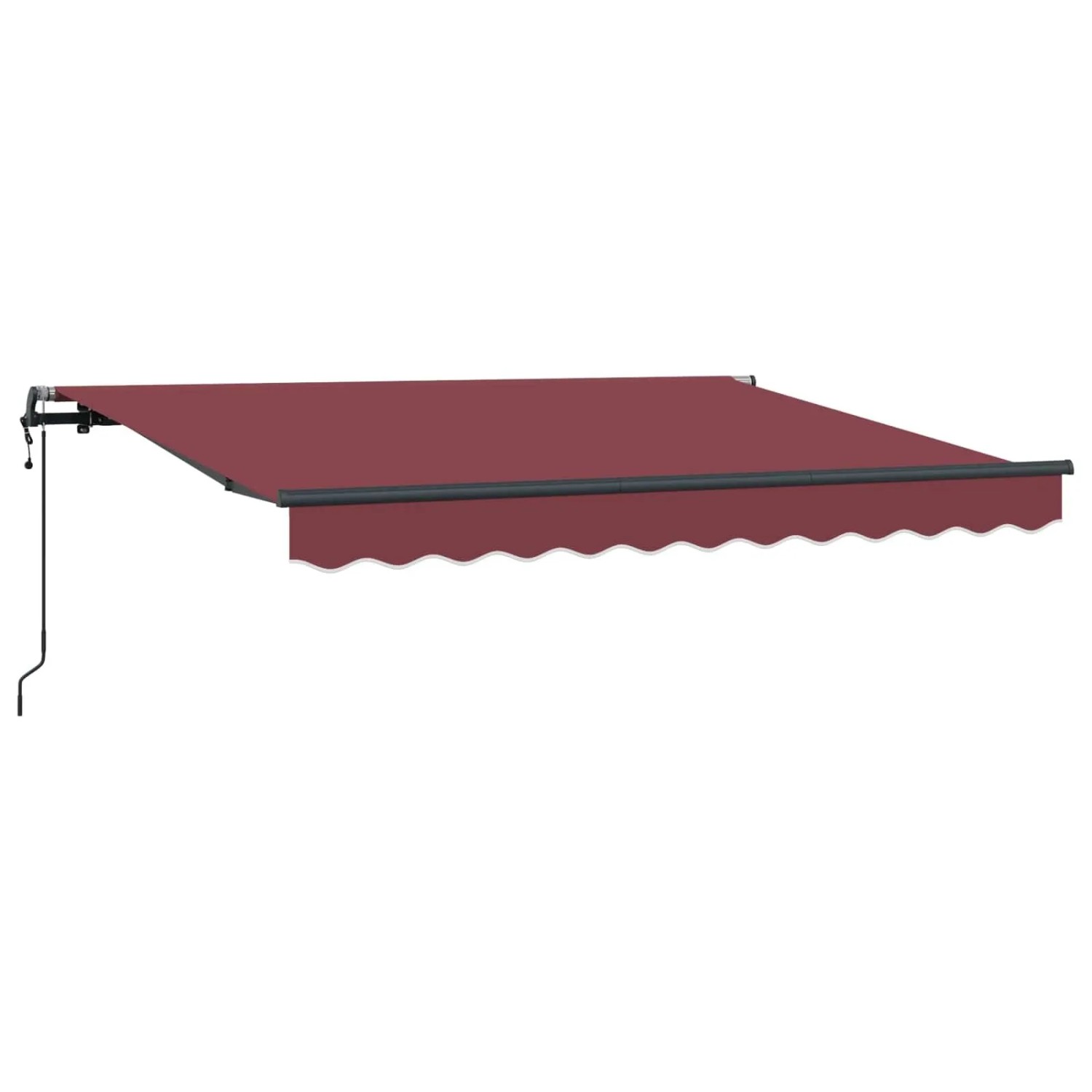 vidaXL Einziehbare Markise Bordeauxrot 300 x 200 cm Stoff 3329528