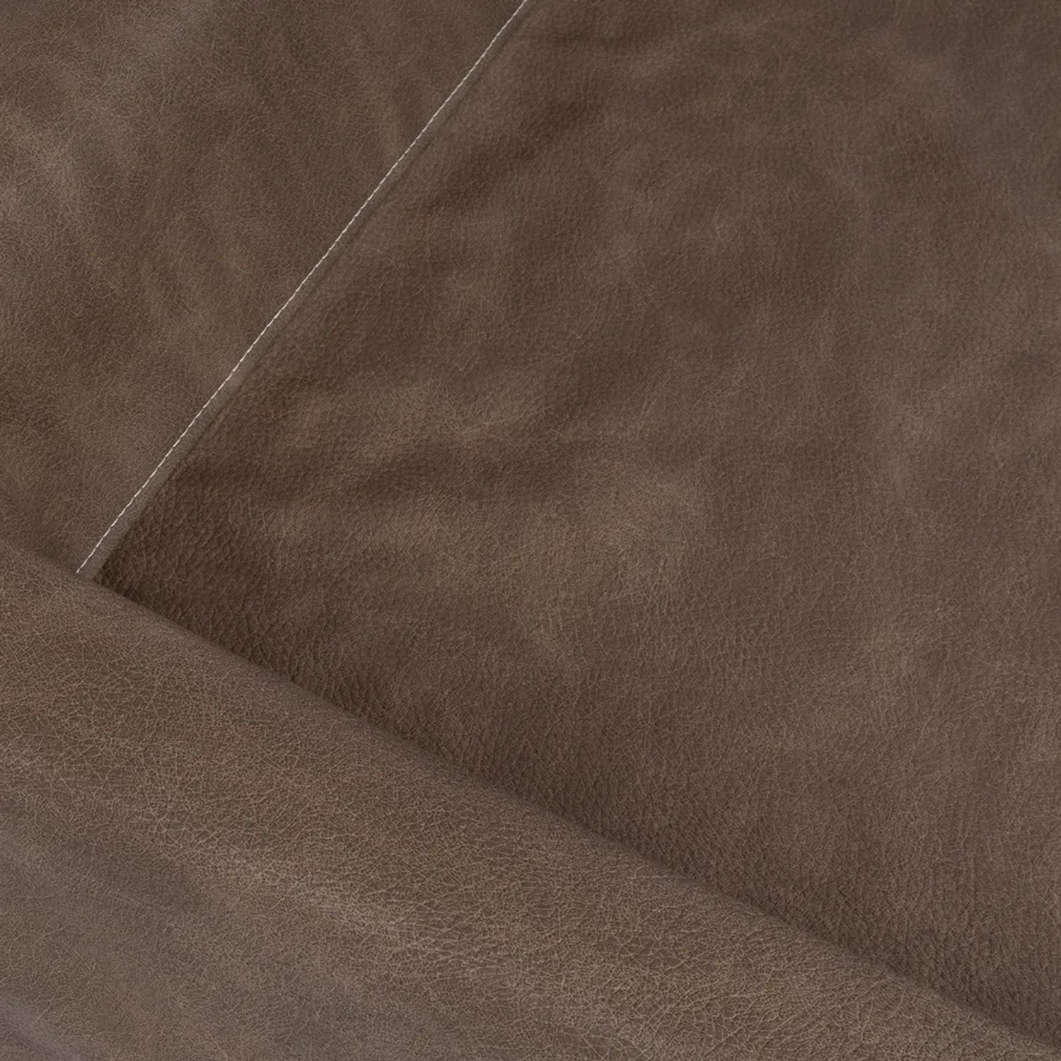 Detailaufnahme: Braunes Kunstleder Hundebett Austin XXXL von Knuffelwuff.
