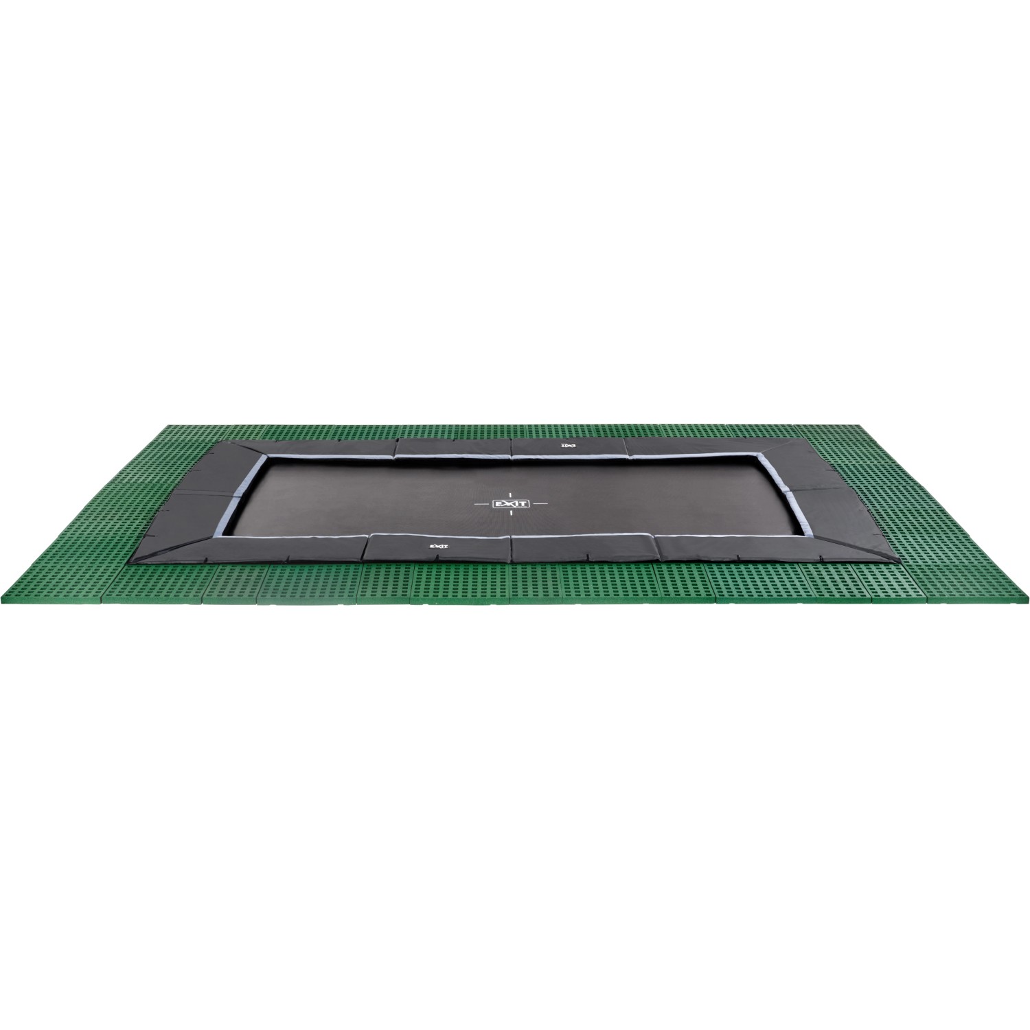 EXIT Dynamic Ebenerdiges Trampolin 305 x 519 cm mit Freezone Sicherheitsplatten