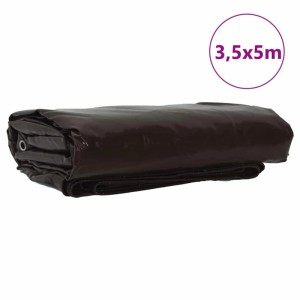 vidaXL Plane 650g/m² Braun 3,5 x 5 m Canvas mit PVC-Beschichtung 42017719