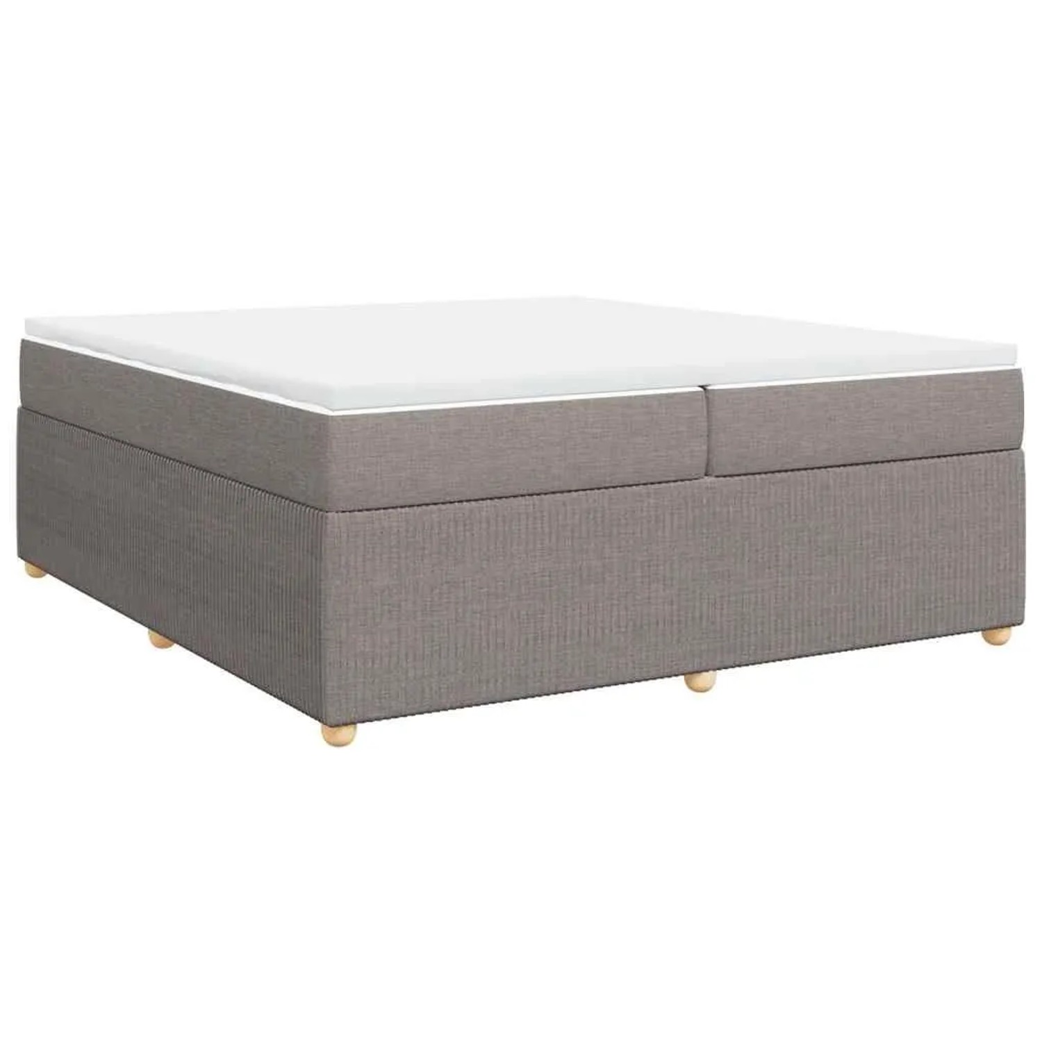 vidaXL Boxspringbett mit Matratze Taupe 200x200 cm Stoff 3285599 günstig online kaufen