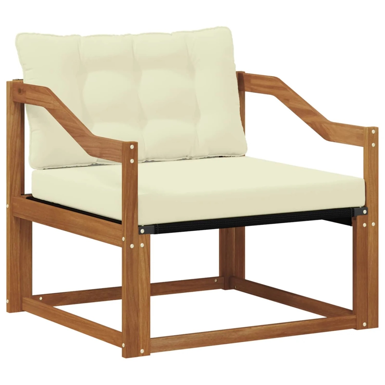 vidaXL Outdoor-Sofagarnitur Massives Akazienholz und Textilene Natur 3436330