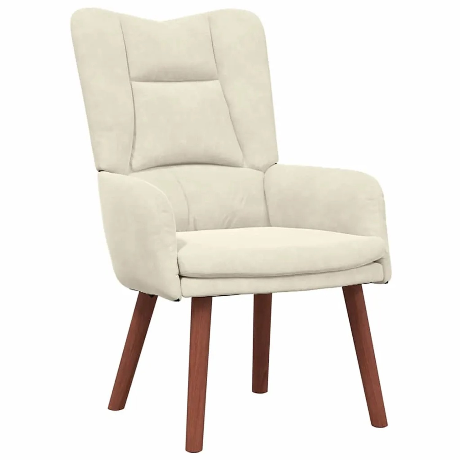vidaXL Relaxsessel Creme 63 x 67 x 94 cm Samt 42001811