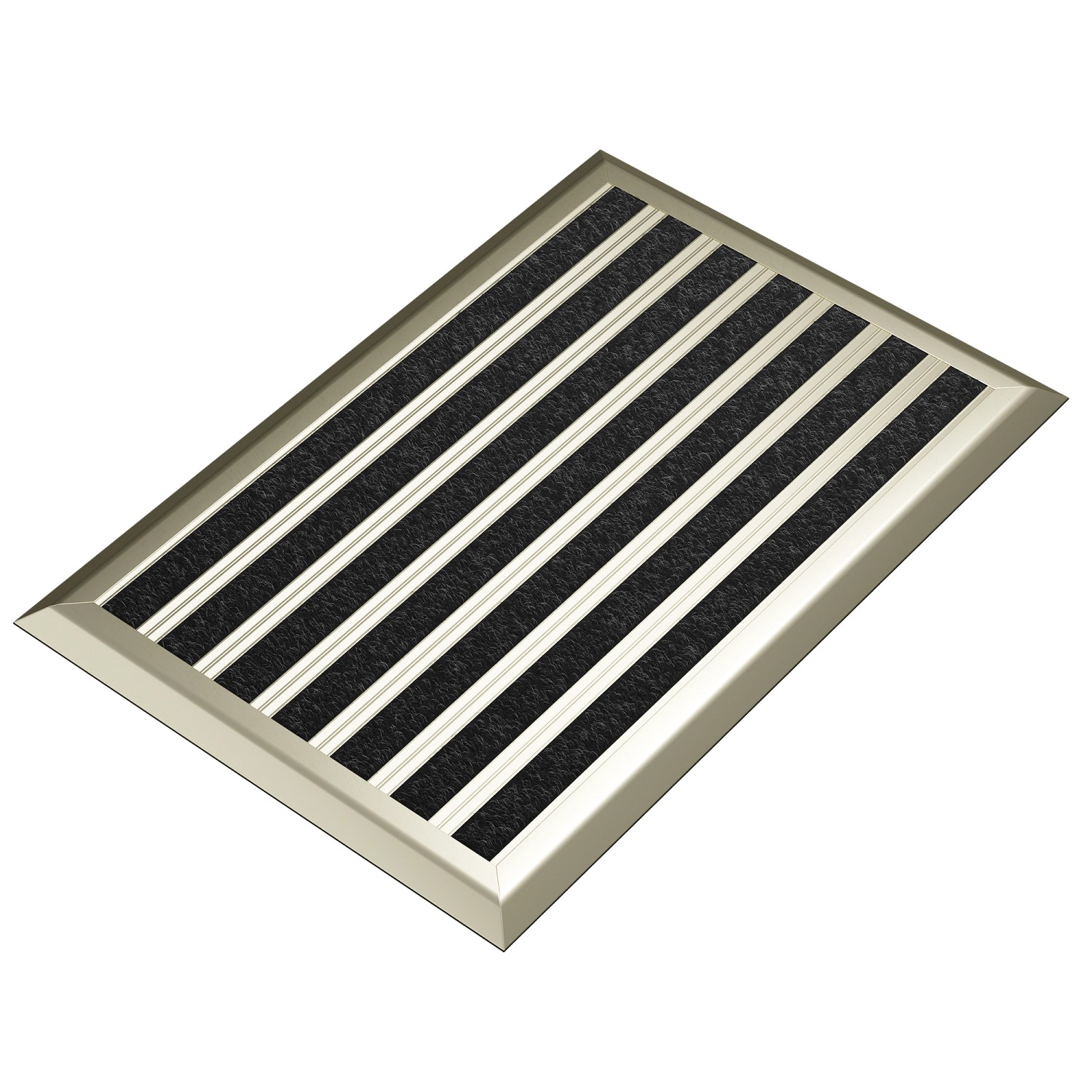 Björn&Schiller Fußmatte mit Goldenem Aluminium Rand 40 x 60 cm für Außenbereich