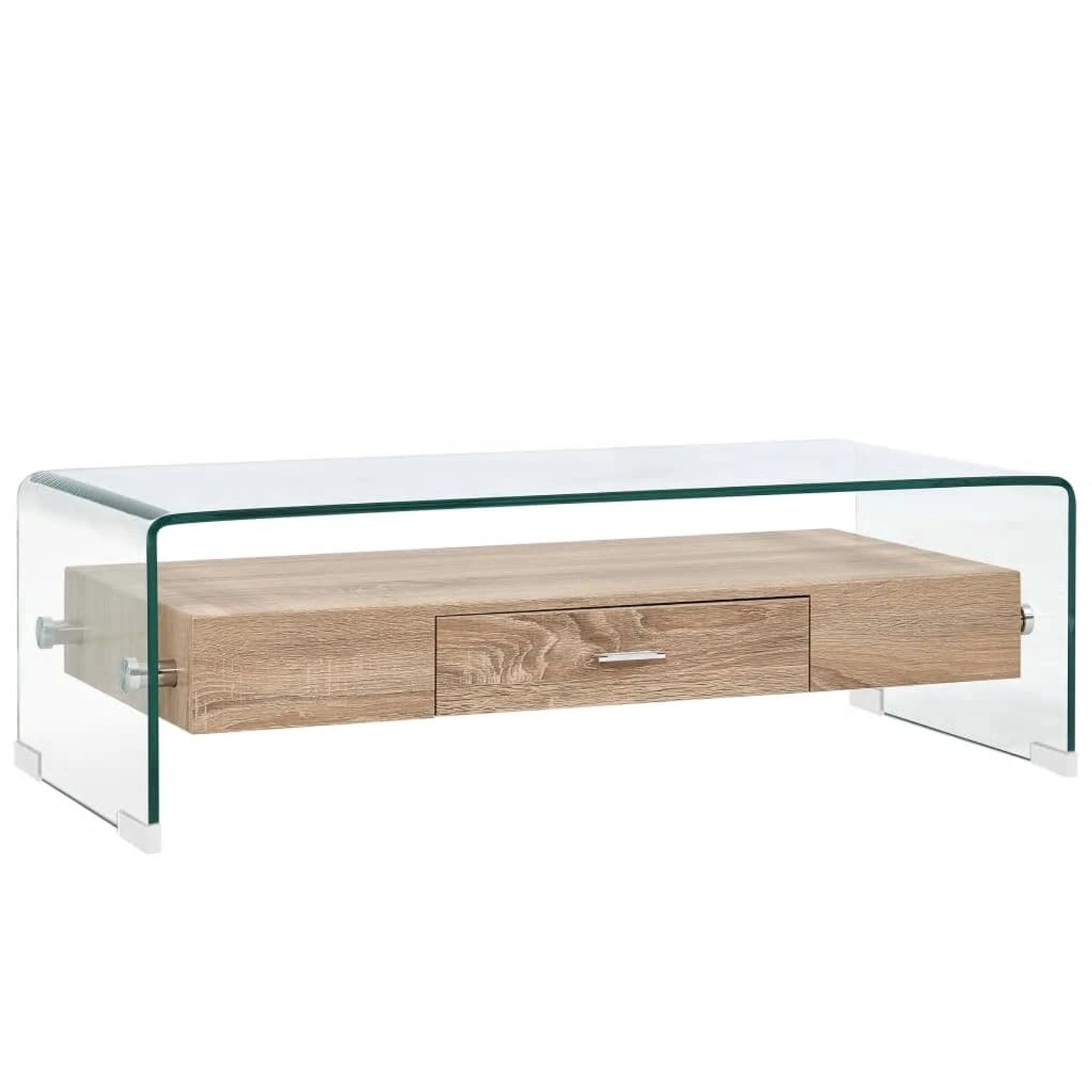 vidaXL Couchtisch Transparent 98×45×31 cm Hartglas 284747