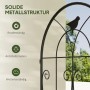 Detailaufnahme: Outsunny Rankgitter in A-Form, Stahl, mit Vogel-Dekor. Rostfreie Rankhilfe für Kletterpflanzen.
