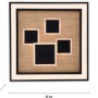 Quadratische Paul Neuhaus LED-Deckenleuchte Eliza in Holz Natur und Schwarz, 48x48 cm.