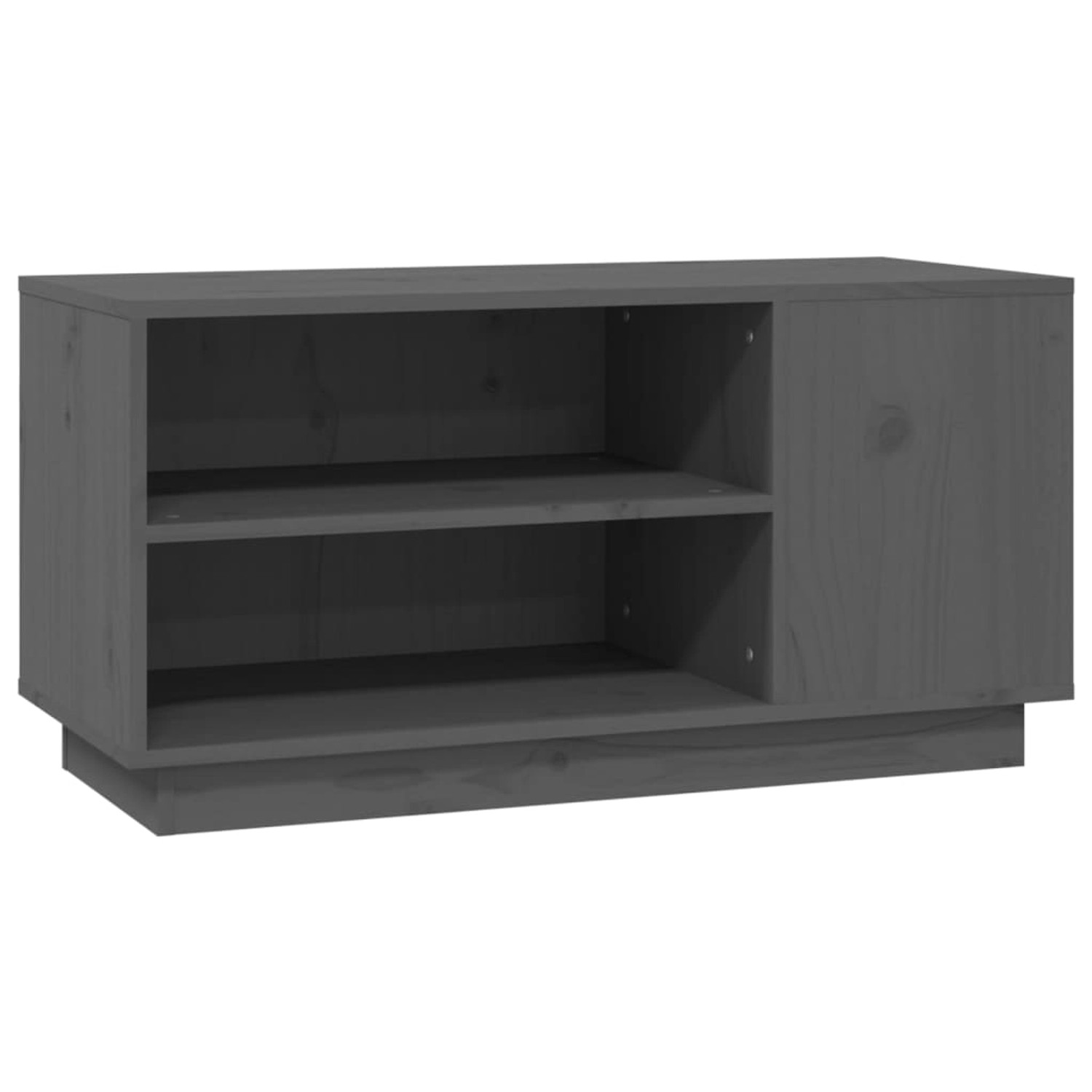 Vidaxl Tv-schrank Grau 80x35x40,5 Cm Massivholz Kiefer günstig online kaufen