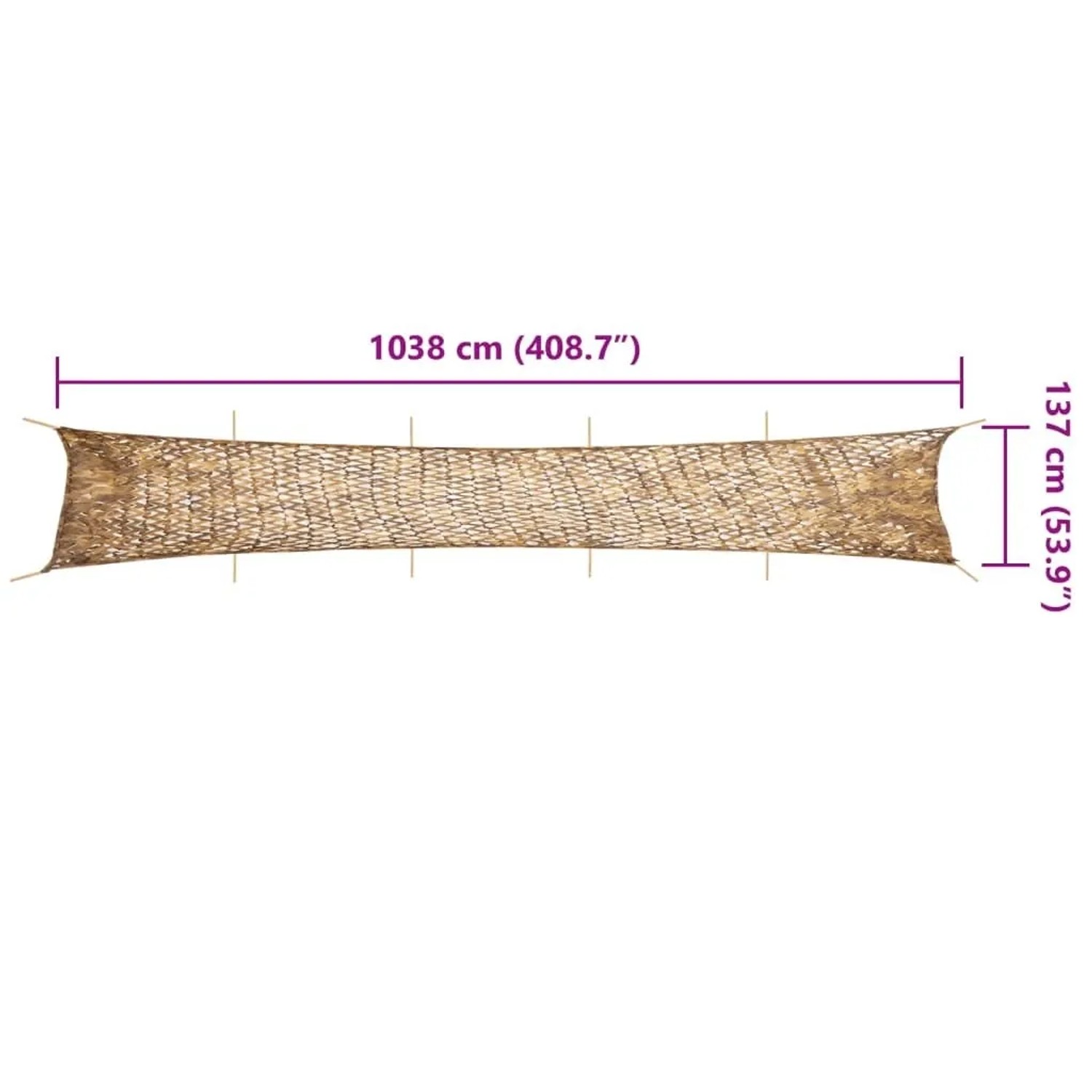 vidaXL Tarnnetz mit Aufbewahrungstasche 1038x137 cm Sandfarbe 4008244_7