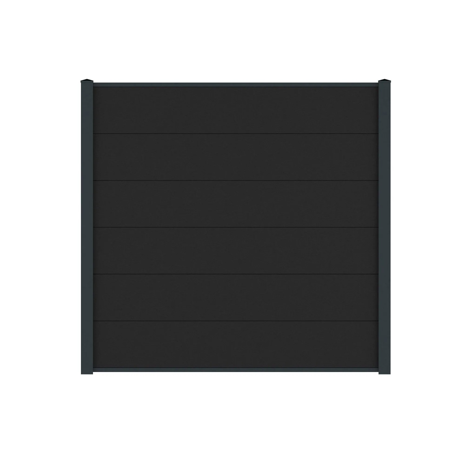 Vidual WPC-Sichtschutzzaun Comp-co 280 zum Aufdübeln 1,8 m x 8,95 m Anthrazit