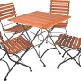 5-teiliges Gartenmöbel-Set Wien von Garden Pleasure aus Teakholz (FSC®): Tisch und vier Stühle.