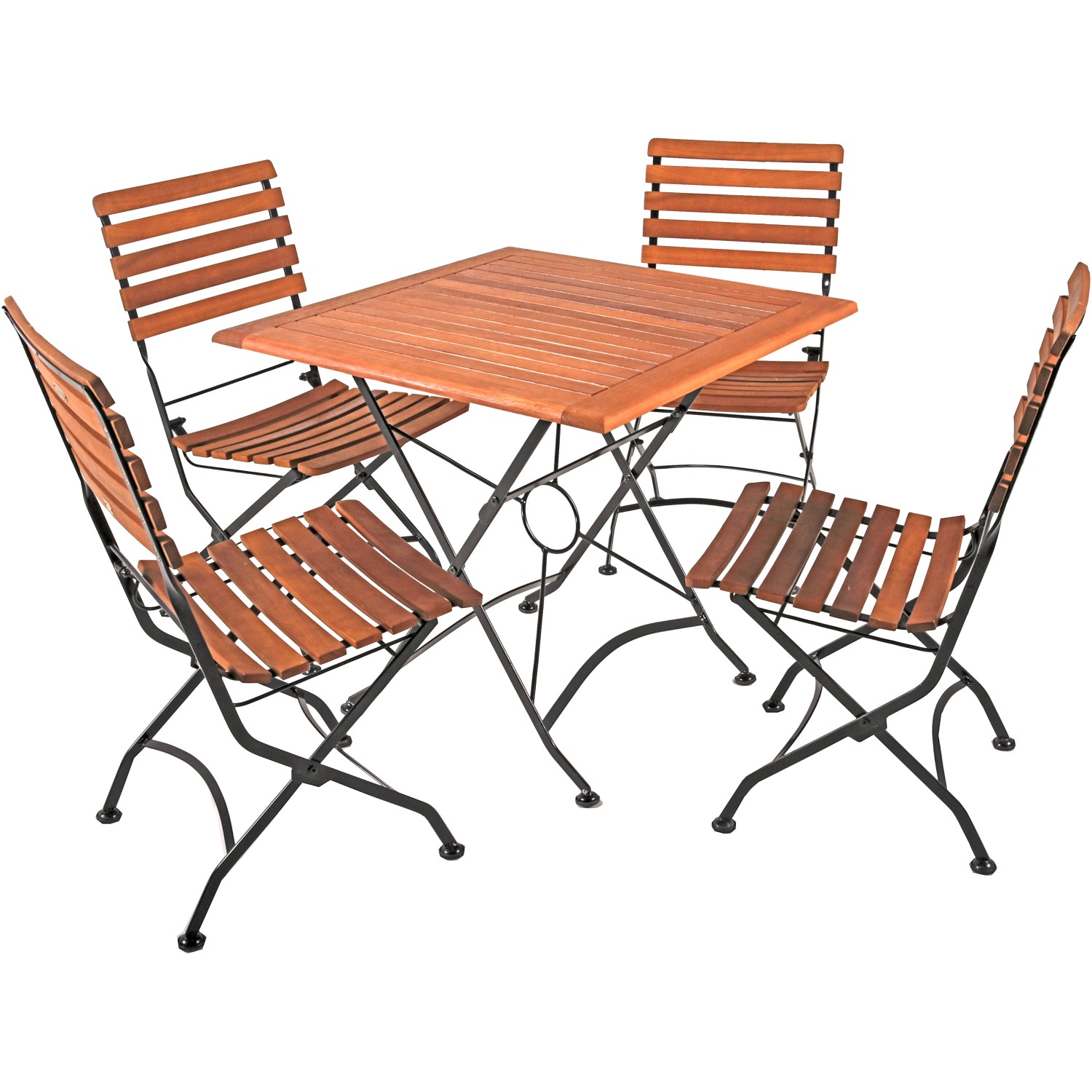 Garden Pleasure Gartenmöbel-Set Wien 5-teilig 90 cm x 180 cm x 180 cm Teak FSC®