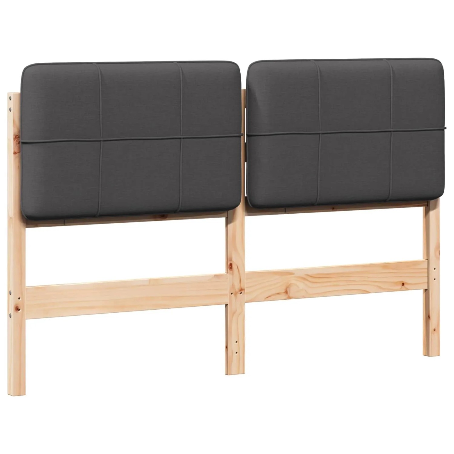 vidaXL Gepolstertes Kopfteil mit Kopfteil Braun und Dunkelgrau 120 cm 880134