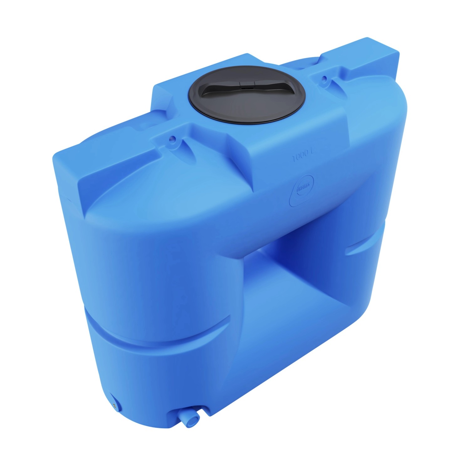 KMND 1000L Flach Trinkwasser Wassertank Blau