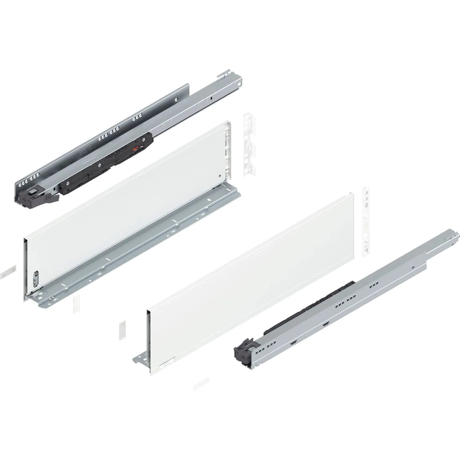 Blum Legrabox Pure Set Höhe C Tip-On Vollauszug 650 mm 70 kg Seidenweiß 1 Paar