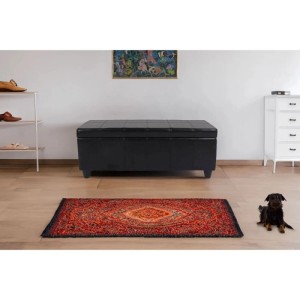 MCW Sitzbank mit Aufbewahrung Arezzo LEDER 112x45x45cm Rot