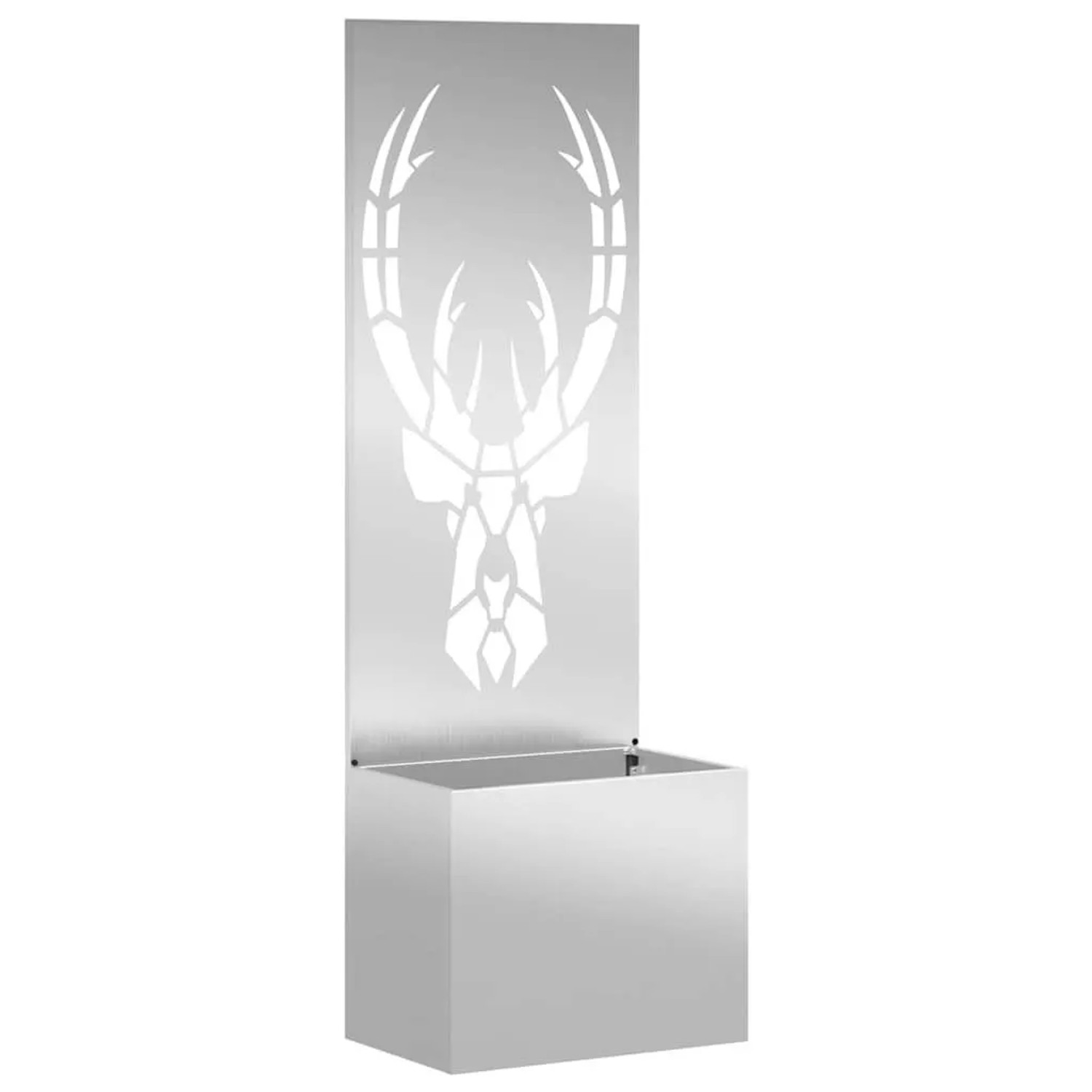 vidaXL Garten Sichtschutz-Leinwand Silber 50 x 140 cm Verzinkter Stahl 876488