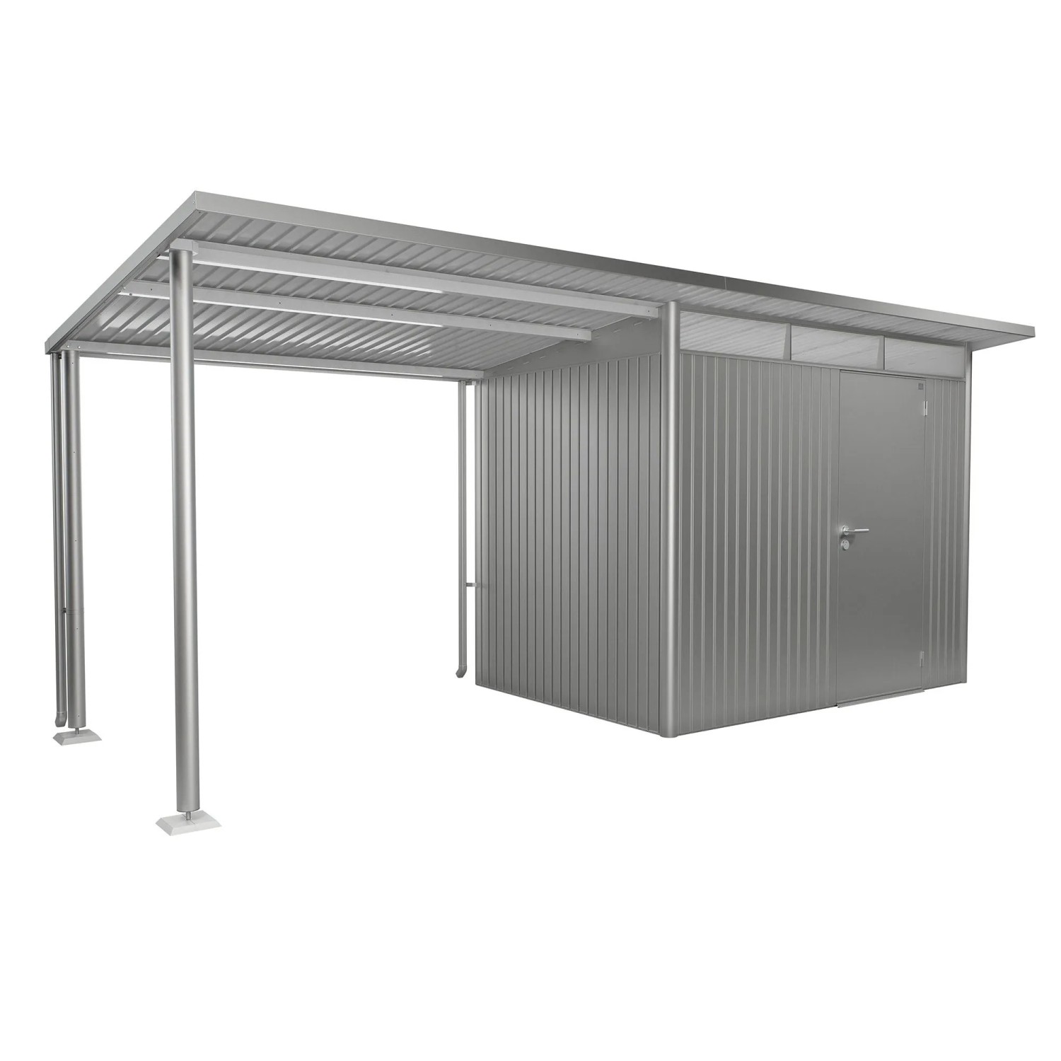 Biohort Seitendach für Gerätehaus AvantGarde A2, A6 Gr. L Silber-Metallic