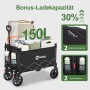 Sekey XXL Bollerwagen, faltbar, 150L, schwarz, für Camping & Freizeit.