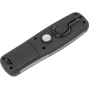 Schwarze 24 LED Arbeitsleuchte mit Haken und Magnet für Werkstatt und Garage.