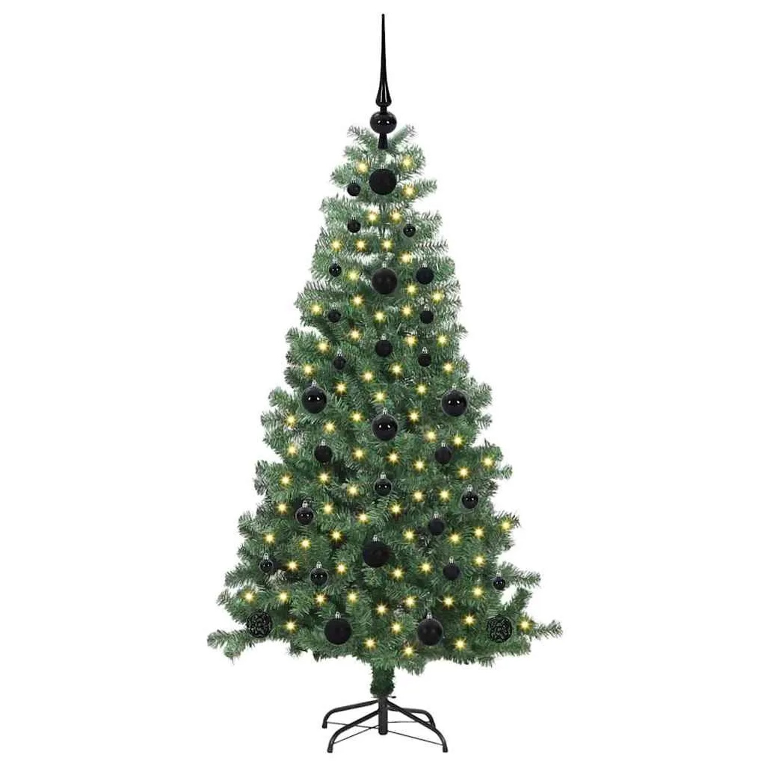 vidaXL Weihnachtsbaum mit 150 LEDs mit Ständer Grün 120 cm PVC 3396359