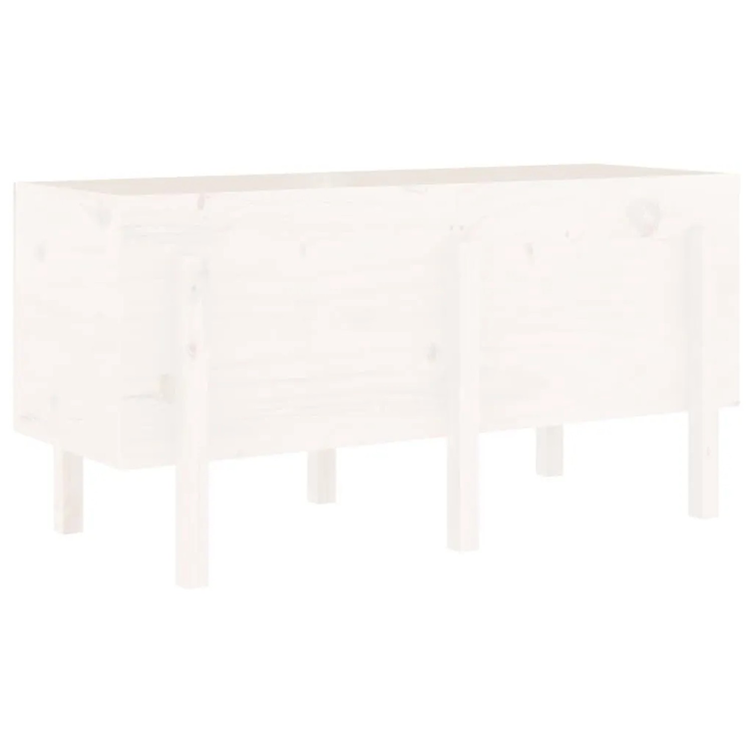 vidaXL Hochbeet Weiß 121x50x57 cm Massivholz Kiefer 825227