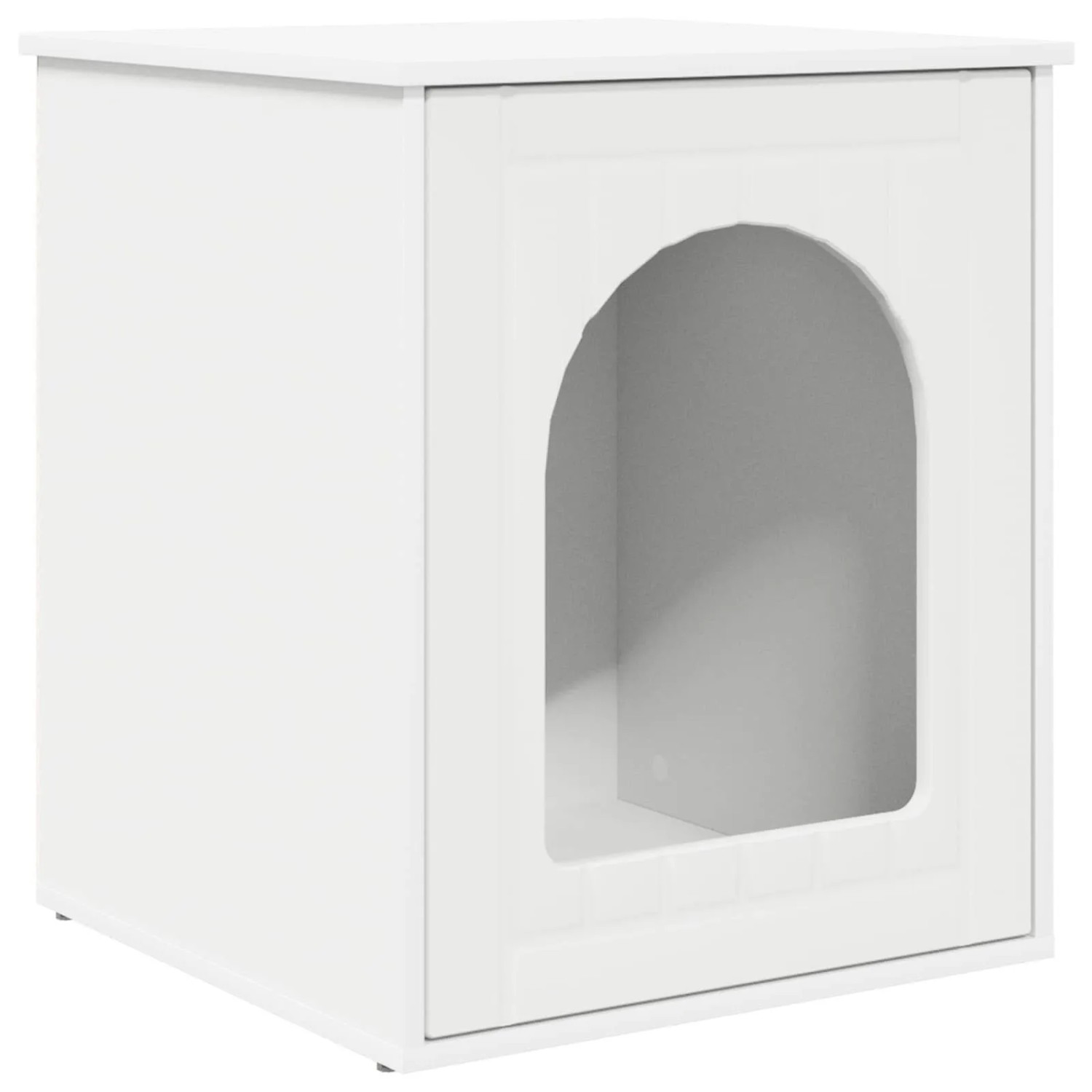 vidaXL Katzenhaus Weiß 53 x 52 x 62 cm Holzwerkstoff 8000707