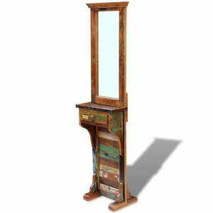 vidaXL Garderobenspiegel Altholz 47x23x180 cm 243330