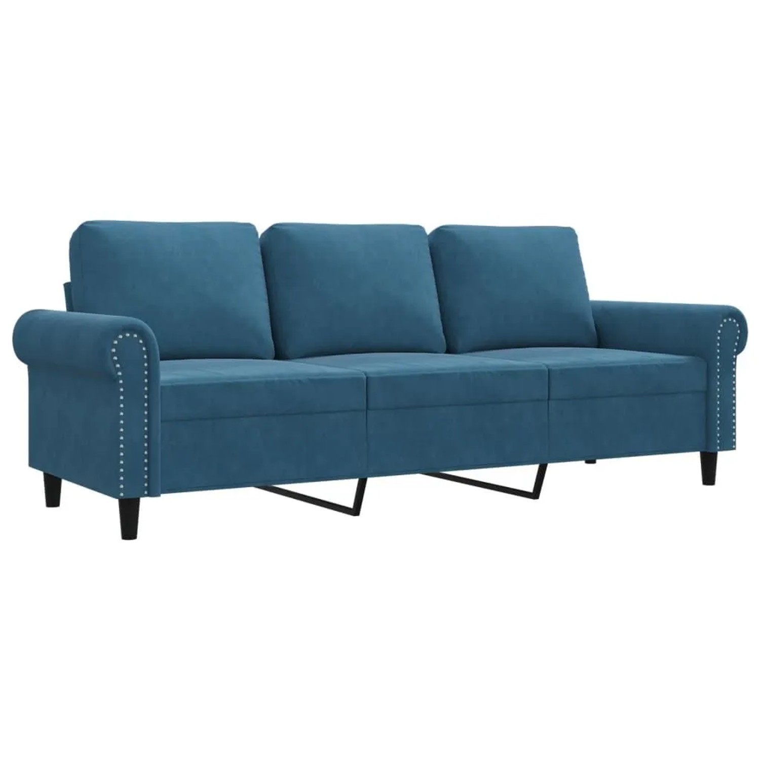 vidaXL 3-Sitzer-Sofa Blau 180 cm Samt 359548 günstig online kaufen